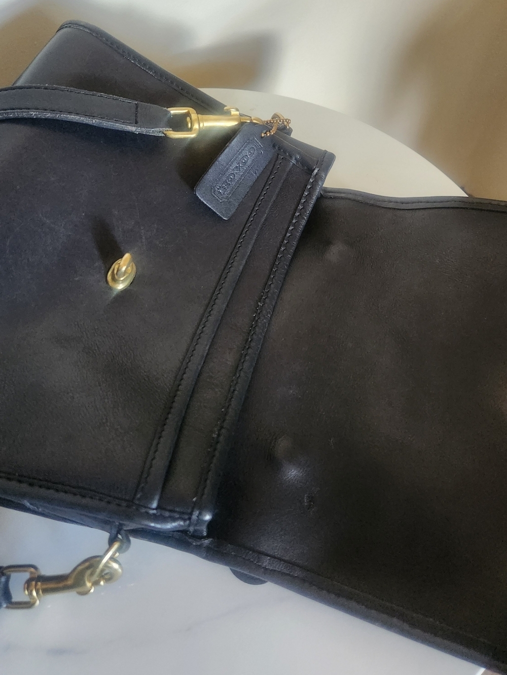 Rare Vintage COACH Kent Black Handbag #345 - Picture 6 of 9
